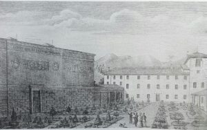 А.Нани. Вид Гипсотеки и дома Кановы в Посаньо в 1882.