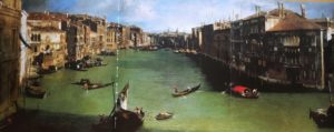 Фото. Каналетто. Большой канал. Венеция. Картина в жанре ведуты