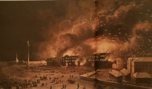 П.М.Ж.Верне. Пожар Зимнего Дворца. 1838. Холст, масло. Эрмитаж