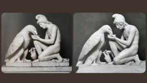 Торвальдсен. Ганимед поит орла. Слева – эрмитажный вариант, справа – из Музея Торвальдсена. Отличий довольно много
