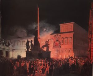 Брюллов. Политическая демонстрация в Риме в 1846. Эскиз 1850