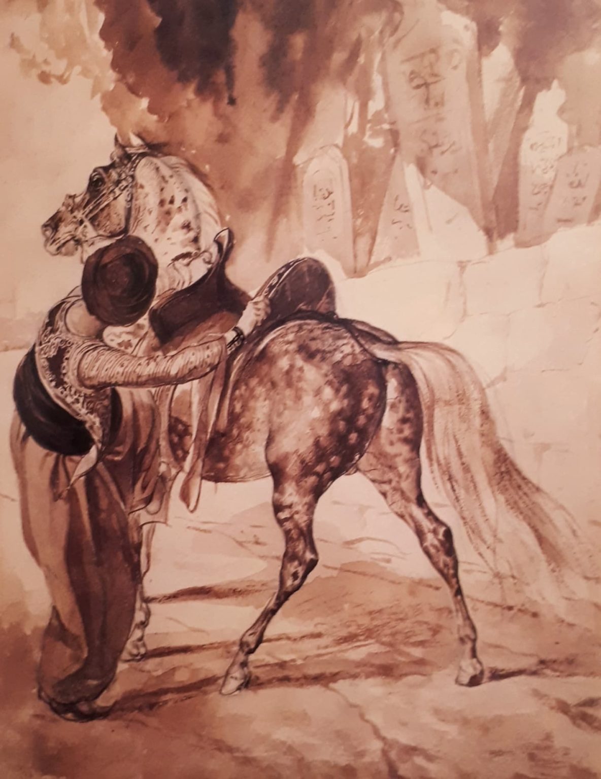 Турок садящийся на коня Брюллов