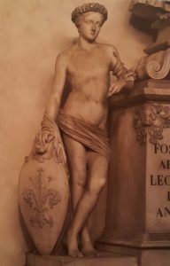 Бартолини. Памятник Витторио Фоссомброни. 1846-1850. Базилика Санта-Кроче. Флоренция. Деталь
