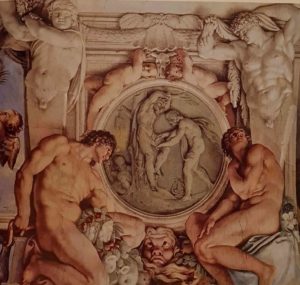 Аннибале Каррачи. Аполлон и Марсий. Около 1597. Фреска. Палаццо Фарнезе. Тема мести богов