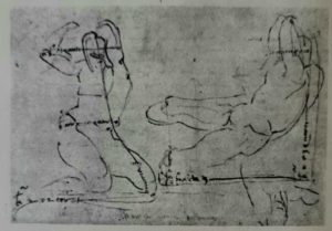 Микеланджело. Речное божество. Рисунок. 1520–1525