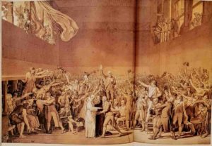 Давид. Клятва в зале для игры в мяч. 1791. Эскиз. Национальный музей замка в Версале Давид. Клятва в зале для игры в мяч. 1791. Эскиз. Национальный музей замка в Версале